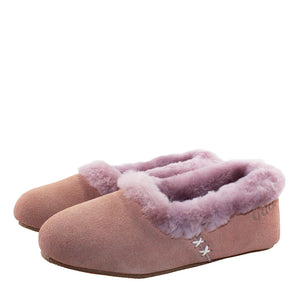 WARATAH UGG® Woman's Sheepskin Cross Stitch Slippers - Pink