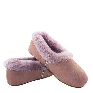 WARATAH UGG® Woman's Sheepskin Cross Stitch Slippers - Pink