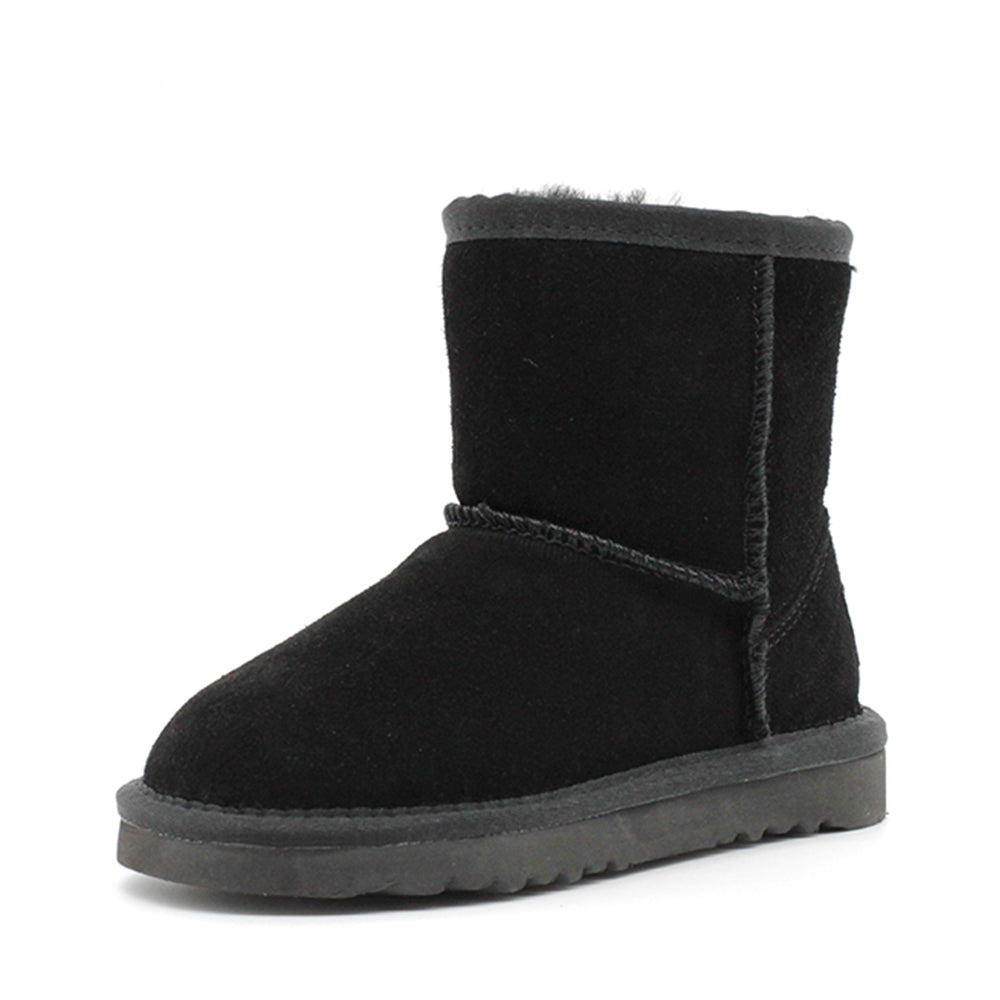 WARATAH UGG® Water Resistant Kids Short Zip Up Boot - Black