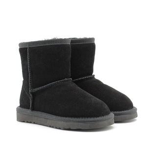 WARATAH UGG® Water Resistant Kids Short Zip Up Boot - Black