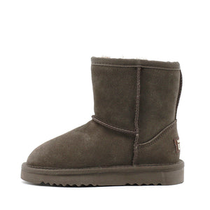 WARATAH UGG® Water Resistant Kids Short Zip Up Boot - Chocolate