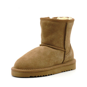 WARATAH UGG® Water Resistant Kids Short Zip Up Boot - Chestnut