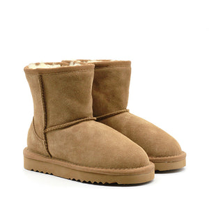 WARATAH UGG® Water Resistant Kids Short Zip Up Boot - Chestnut