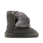WARATAH UGG® Water Resistant Kids Short Zip Up Boot - Grey