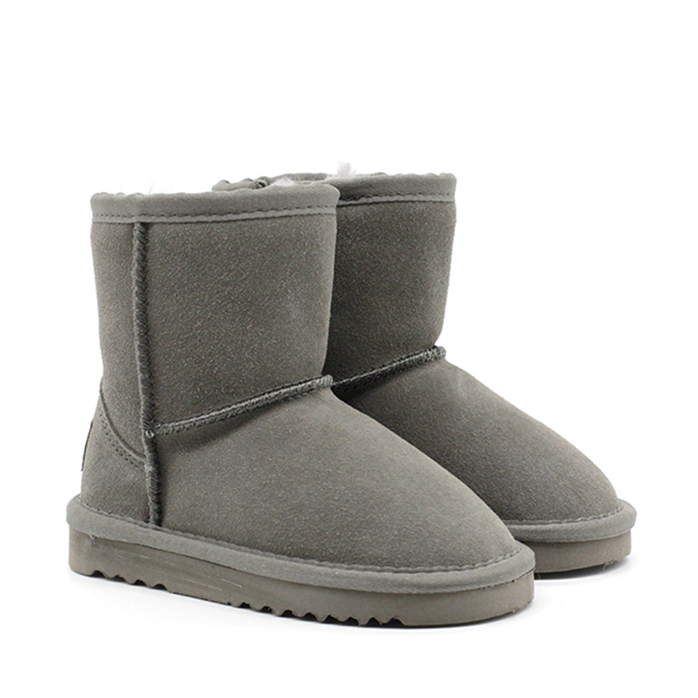 WARATAH UGG® Water Resistant Kids Short Zip Up Boot - Grey