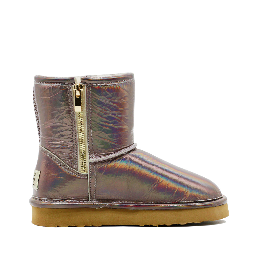 Waratah UGG Holographic Kids Zip UGG Boots Periwinkle WARATAH UGG