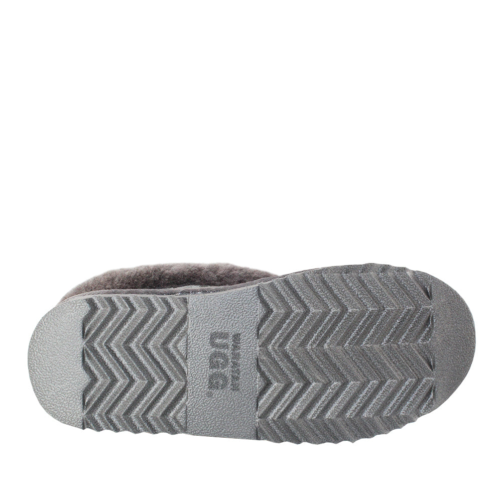 WARATAH UGG® Wool Collar Slipper - Grey