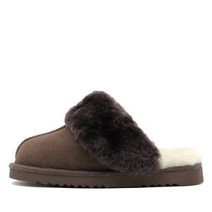 WARATAH UGG® Australian Made Premium Sheepskin Ladies Scuff - Chocolate