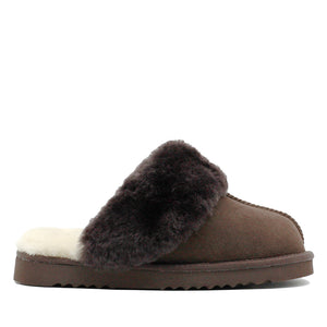 WARATAH UGG® Australian Made Premium Sheepskin Ladies Scuff - Chocolate