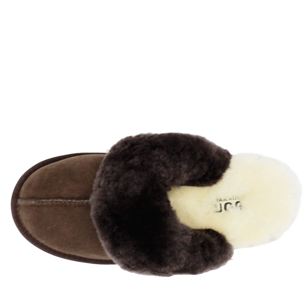 WARATAH UGG® Australian Made Premium Sheepskin Ladies Scuff - Chocolate