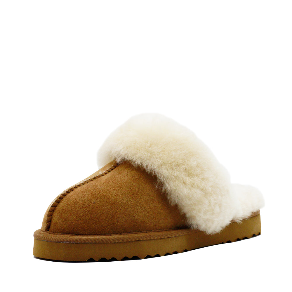 WARATAH UGG® Australian Made Premium Sheepskin Ladies Scuff - Chestnut