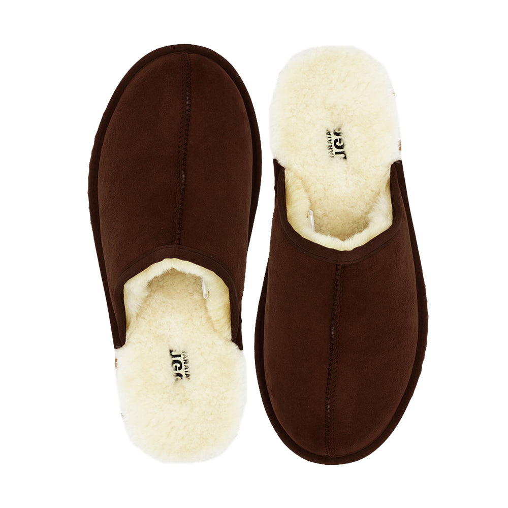 WARATAH UGG® Australian Made Premium Sheepskin Mens Scuff - Chocolate