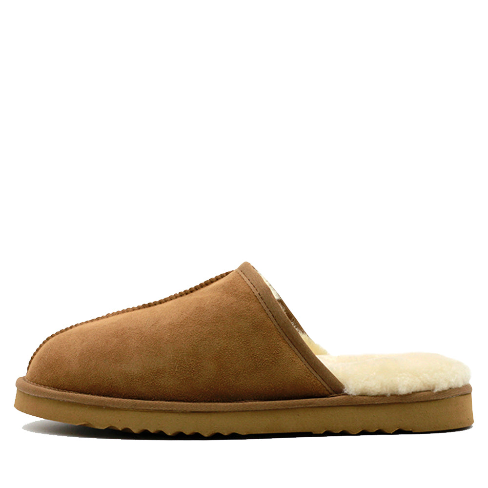 WARATAH UGG® Australian Made Premium Sheepskin Mens Scuff - Chestnut