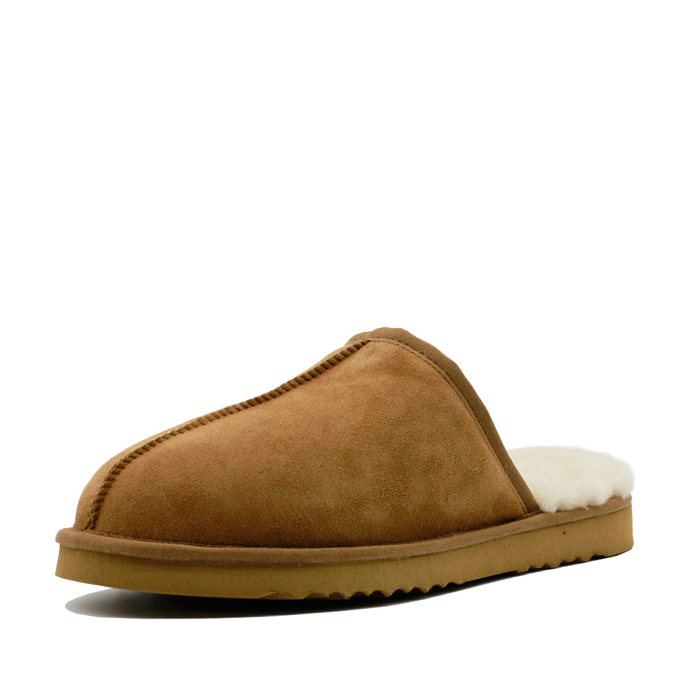 WARATAH UGG® Australian Made Premium Sheepskin Mens Scuff - Chestnut