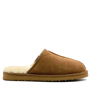 WARATAH UGG® Australian Made Premium Sheepskin Mens Scuff - Chestnut