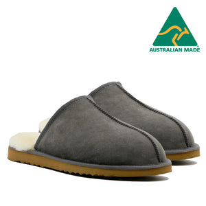 WARATAH UGG® Australian Made Premium Sheepskin Mens Scuff - Grey