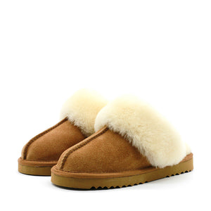 WARATAH UGG® Wool Collar Scuff - Chestnut
