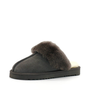 WARATAH UGG® Wool Collar Scuff - Grey