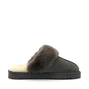 WARATAH UGG® Wool Collar Scuff - Grey