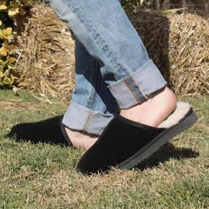 WARATAH UGG® Australian Made Premium Sheepskin Mens Scuff - Black